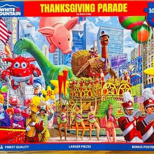 White Mountain Thanksgiving Parade Puzzle with Vibrant Colors